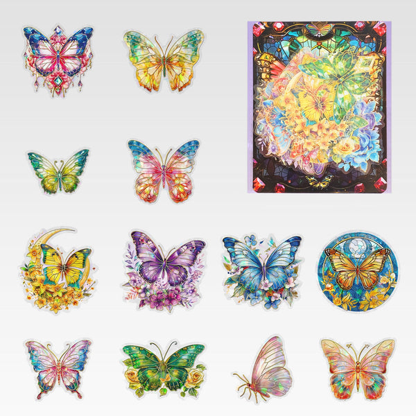 Prismatic Butterflies Holo Stickers