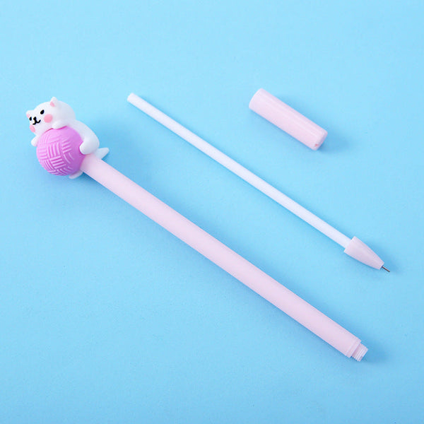 Purr-fectly Yarn-tangled Cat Gel Pen