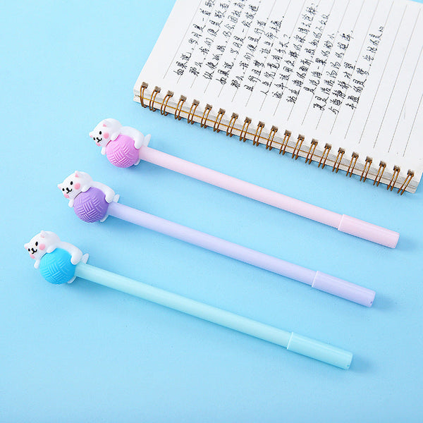 Purr-fectly Yarn-tangled Cat Gel Pen