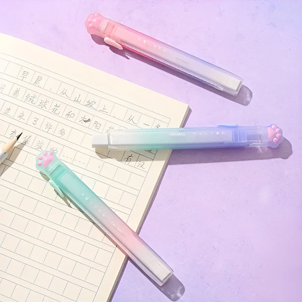 Rainbow Cat Paw Retractable Eraser