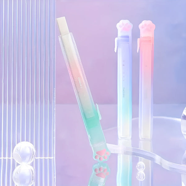 Rainbow Cat Paw Retractable Eraser