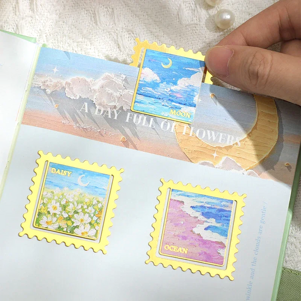 Romantic Scenery Metallic Bookmark