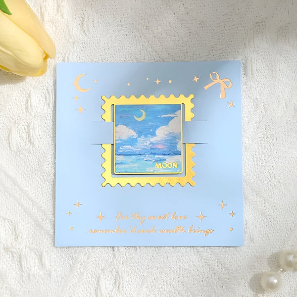 Romantic Scenery Metallic Bookmark