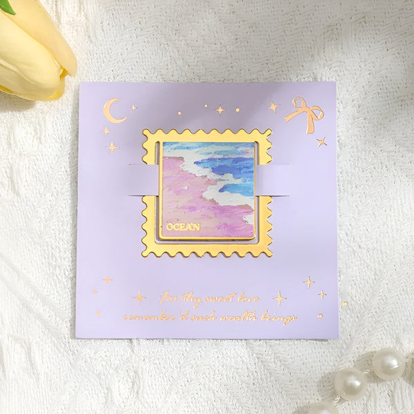 Romantic Scenery Metallic Bookmark