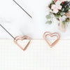 Rose Gold Heart Shaped Paper Clips - Set of 20