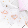 Rose Gold Heart Shaped Paper Clips - Set of 20