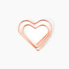 Rose Gold Heart Shaped Paper Clips - Set of 20