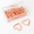 Rose Gold Heart Shaped Paper Clips - Set of 20