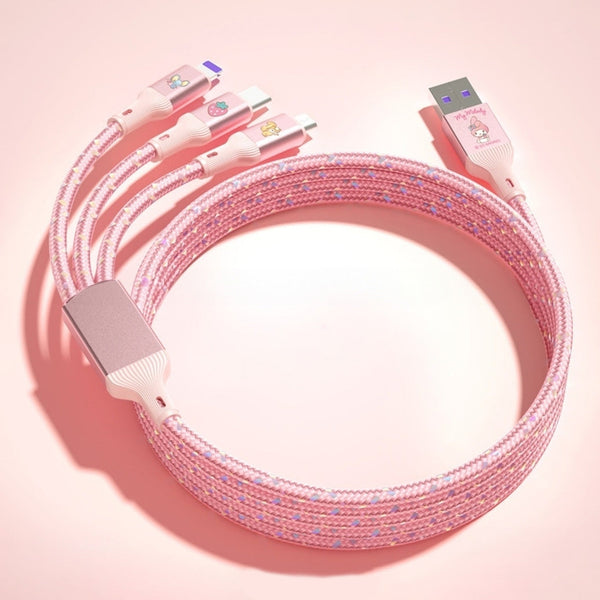 Sanrio Characters 3-in-1 Fast Charging Cable - NEW Version