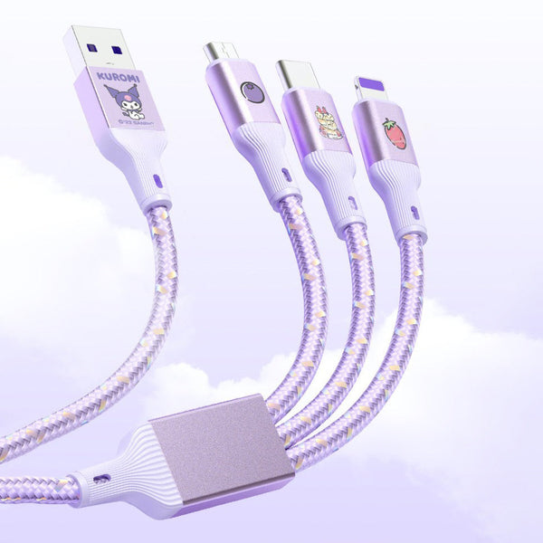 Sanrio Characters 3-in-1 Fast Charging Cable - NEW Version