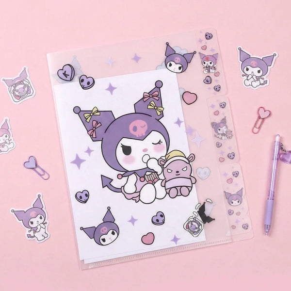 Sanrio Characters A4 Folder With Dividers - Kuromi