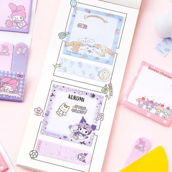 Sanrio Characters Large Sticky Notes Set - Sweet Life
