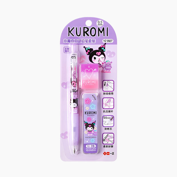 Sanrio Characters Mechanical Pencil Set - Pencil + Refills + Eraser