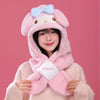 Sanrio Plush Hooded Scarf with Ears - My Melody