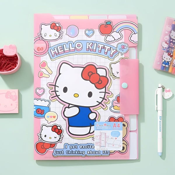Sanrio Retro Pop Y2K Clear Folder With Dividers - Hello Kitty