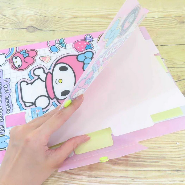 Sanrio Retro Pop Y2K Clear Folder With Dividers - My Melody
