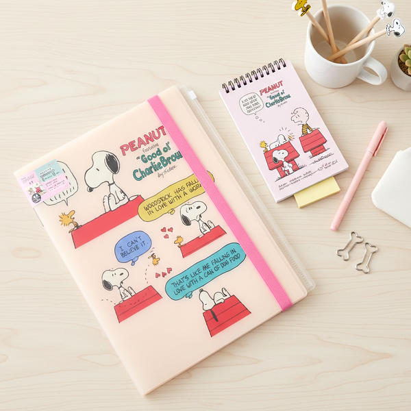 Sun-Star Peanuts Snoopy Clear Book - A4 - Beige - Limited Comics Edition