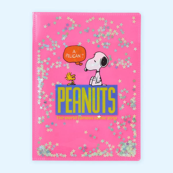Sun-Star Peanuts Snoopy Glitter Folder - Pink - New Limited Edition