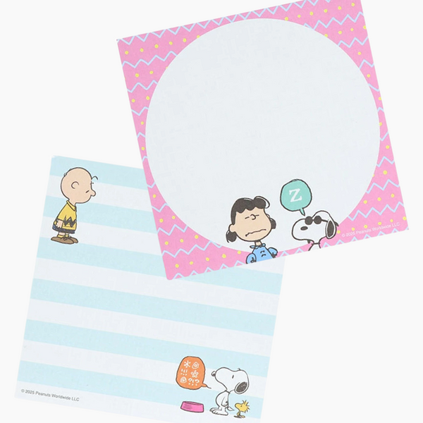 Sun-Star Peanuts Snoopy Square Memo Pad - Beige - New Limited Edition