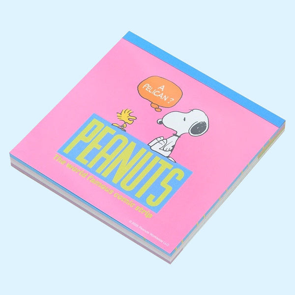 Sun-Star Peanuts Snoopy Square Memo Pad - Pink - New Limited Edition