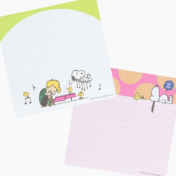 Sun-Star Peanuts Snoopy Square Memo Pad - Pink - New Limited Edition