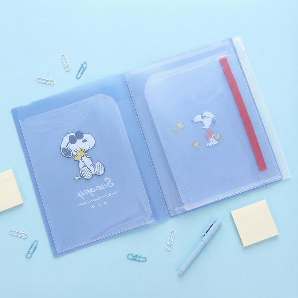 Sun-Star Peanuts Snoopy Clear Book - A4 - Dark Blue - Limited Edition