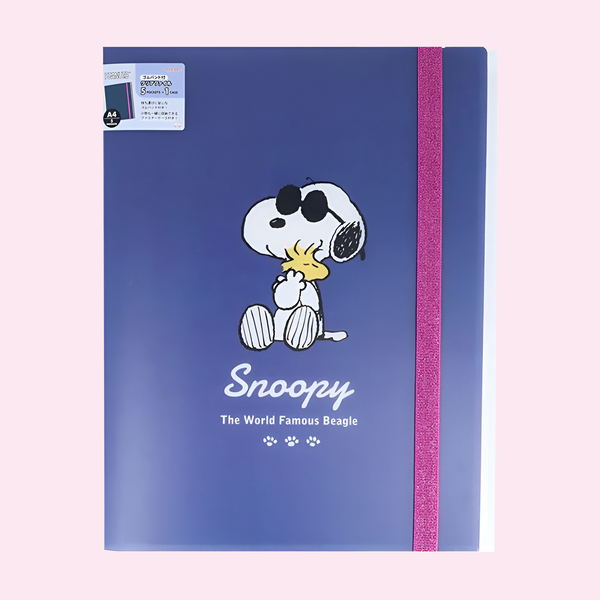 Sun-Star Peanuts Snoopy Clear Book - A4 - Dark Blue - Limited Edition
