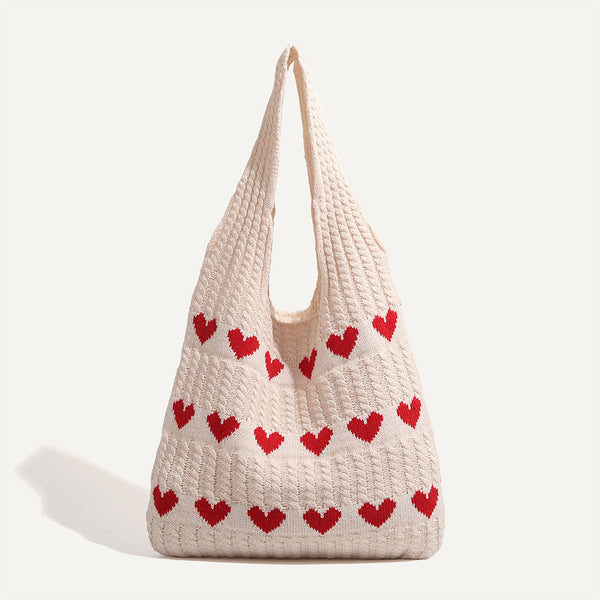 Sweetheart Knit Tote (3 Colors)