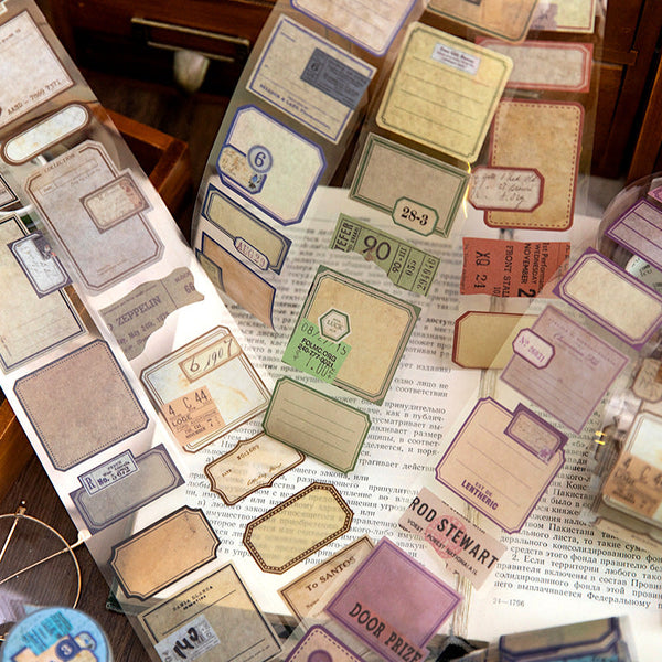 Vintage Label Washi Sticker Roll