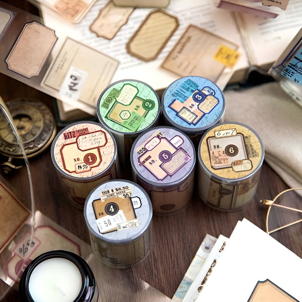 Vintage Label Washi Sticker Roll
