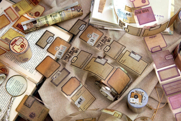 Vintage Label Washi Sticker Roll