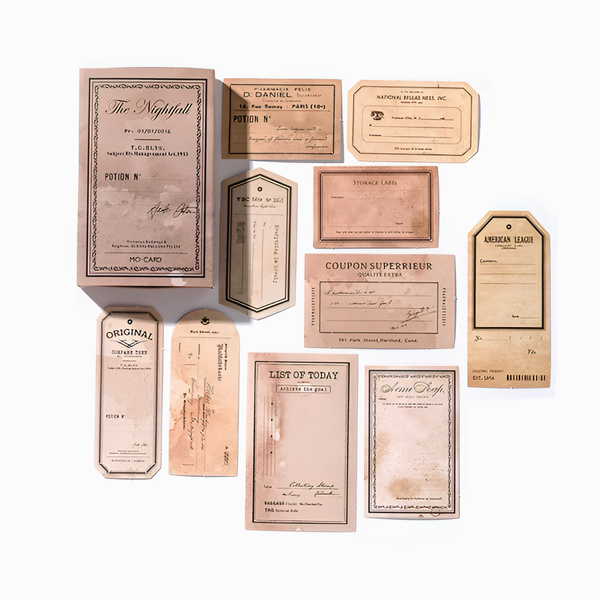 Vintage Loose Leaf Decorative Scrapbooking Stickers
