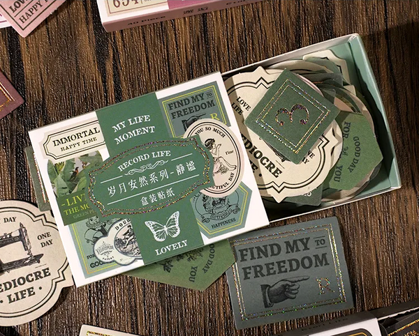 Vintage Seal Boxed Journaling Stickers