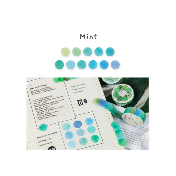 Watercolor Dot Masking Sticker Roll