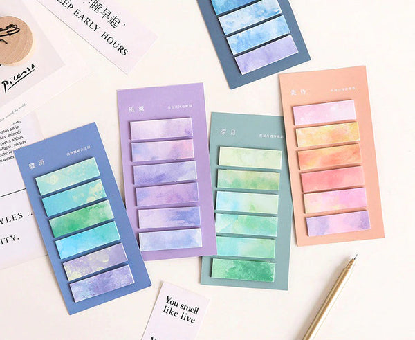 Watercolor Index Sticky Notes