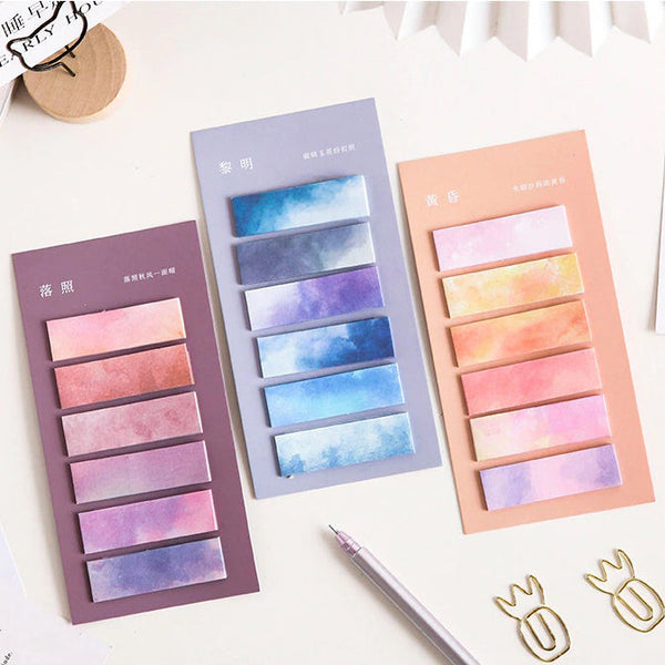 Watercolor Index Sticky Notes
