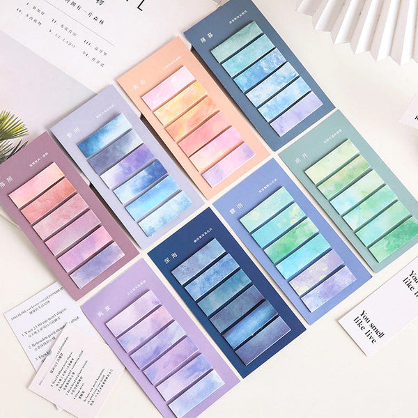 Watercolor Index Sticky Notes