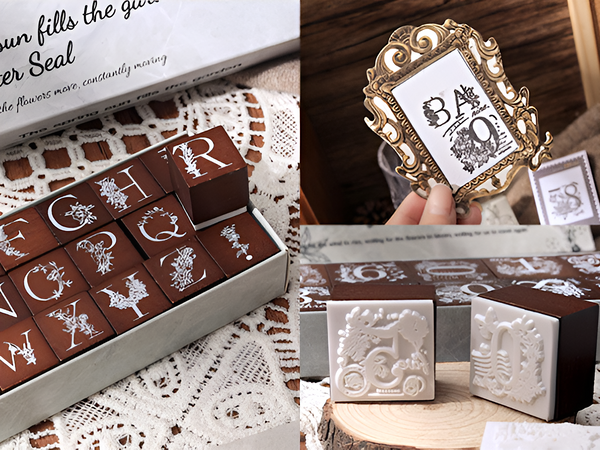 Whimsical Nature Stamp Collection - Alphabet and Numbers