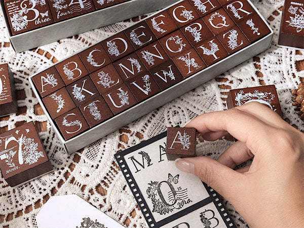 Whimsical Nature Stamp Collection - Alphabet and Numbers