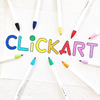 Zebra Clickart Knock Sign Pen 12 Color Set - Dark