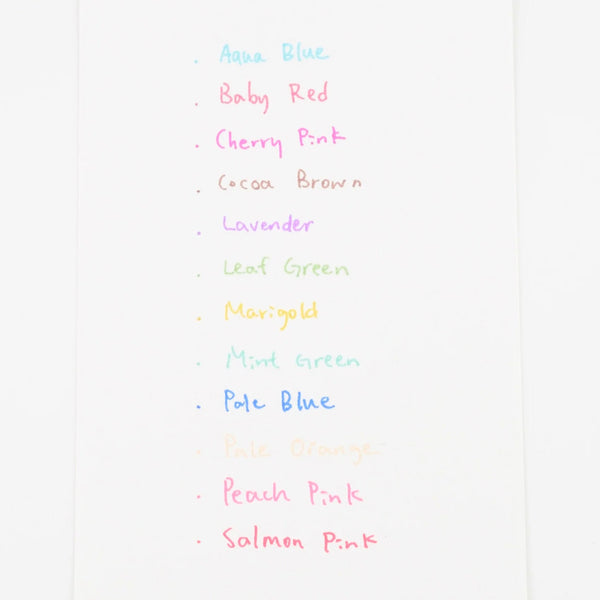 Zebra Clickart Knock Sign Pen 12 Color Set - Light