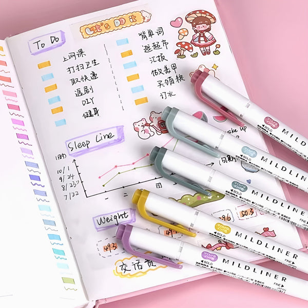 Zebra Mildliner Double Sided Highlighters - NEW COLORS