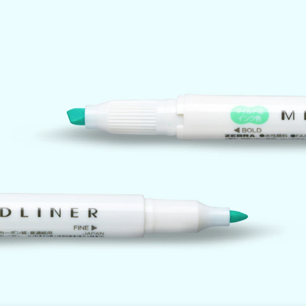 Zebra Mildliner Double Sided Highlighters - 5 Pastel Color Set