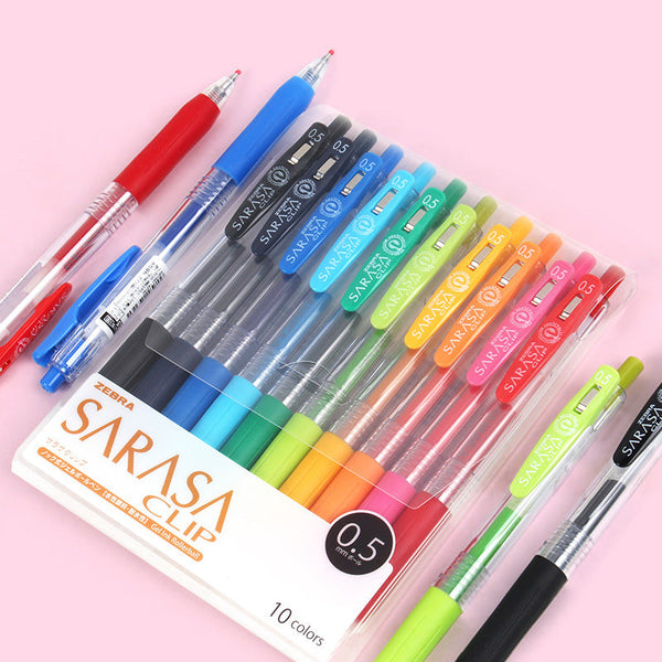 Zebra Sarasa Clip Color Gel Pen Set
