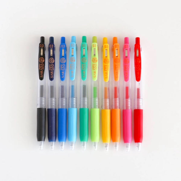 Zebra Sarasa Clip Color Gel Pen Set