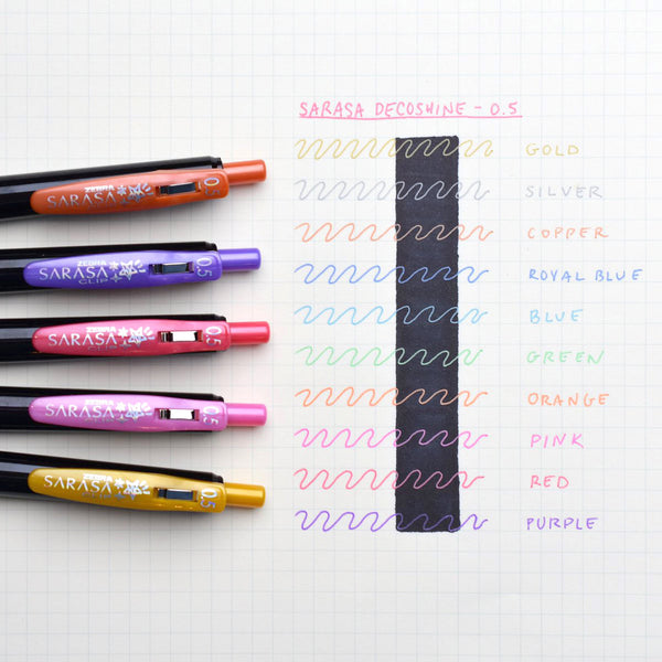 Zebra Sarasa Clip Gel Pen - Decoshine Color