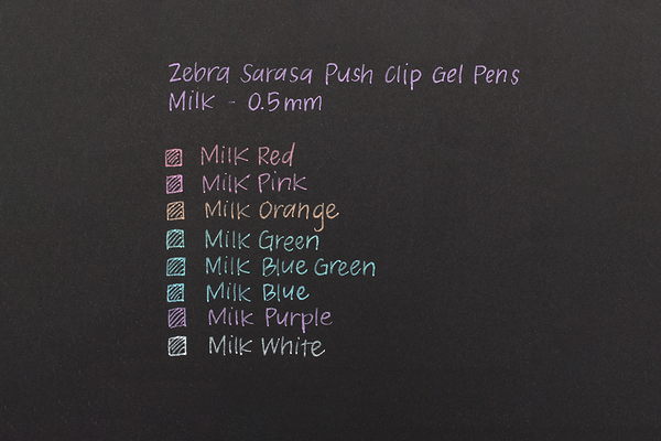 Zebra Sarasa Clip Milk Color Gel Pen