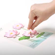 Appree Leaf Sticky Memo Notes - Pink Lotus