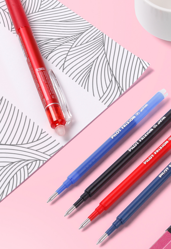 Pilot FriXion Ball Knock Retractable Gel Pen Refill - 0.5 mm - Pack of 3