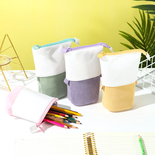 Corduroy Pop-up Pencil Case (5 Colors)